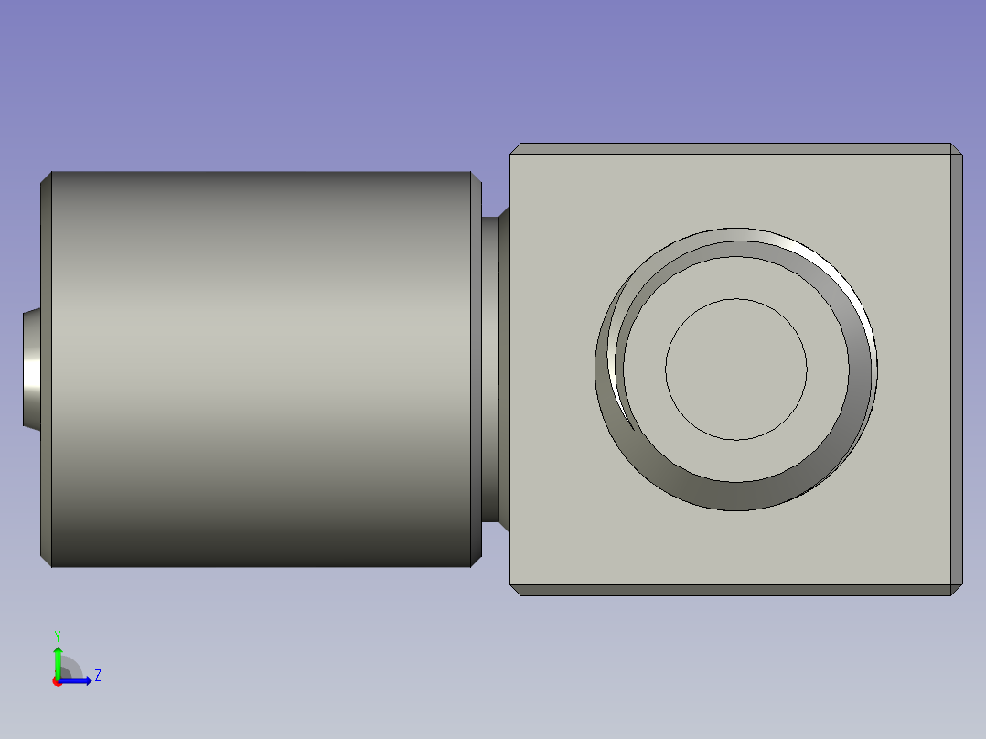 M5精密90度接头-亚德客左视图