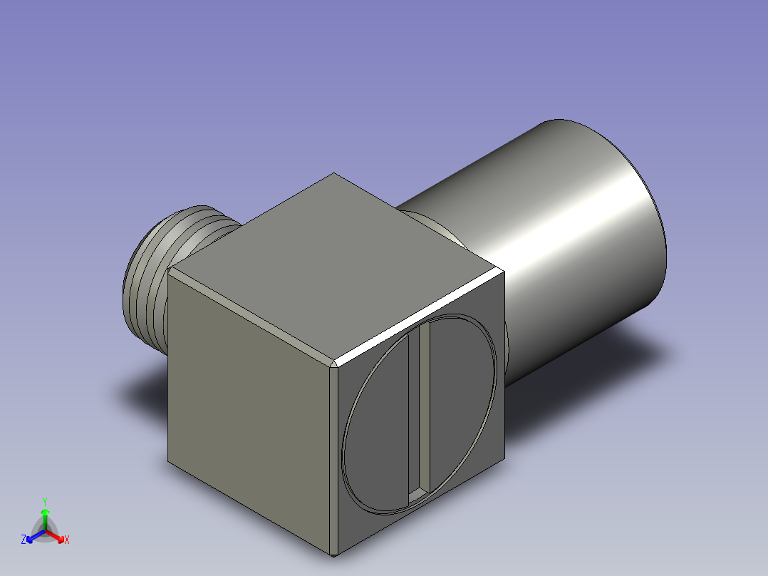 M5精密90度接头-亚德客正等轴测图