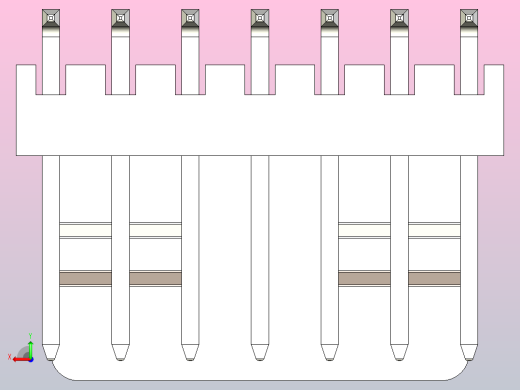 线对板公头 1x07Pitch 2.54mm 白色后视缩略图