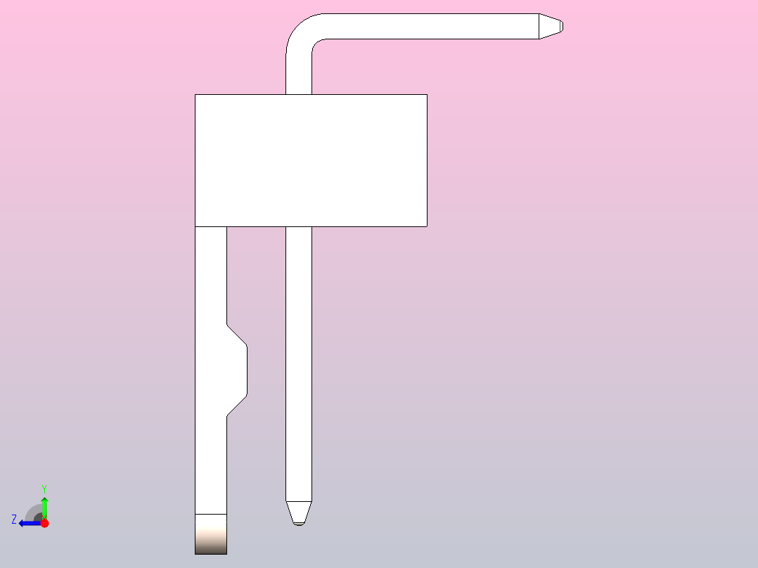 线对板公头 1x07Pitch 2.54mm 白色右视图