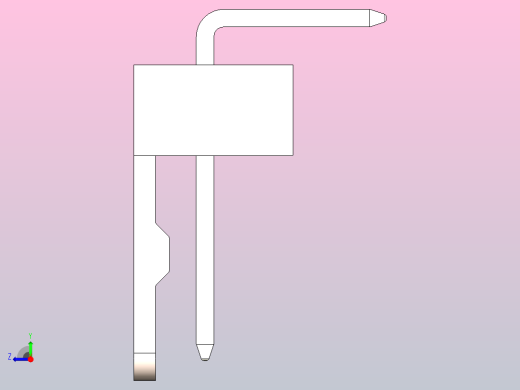 线对板公头 1x07Pitch 2.54mm 白色右视缩略图