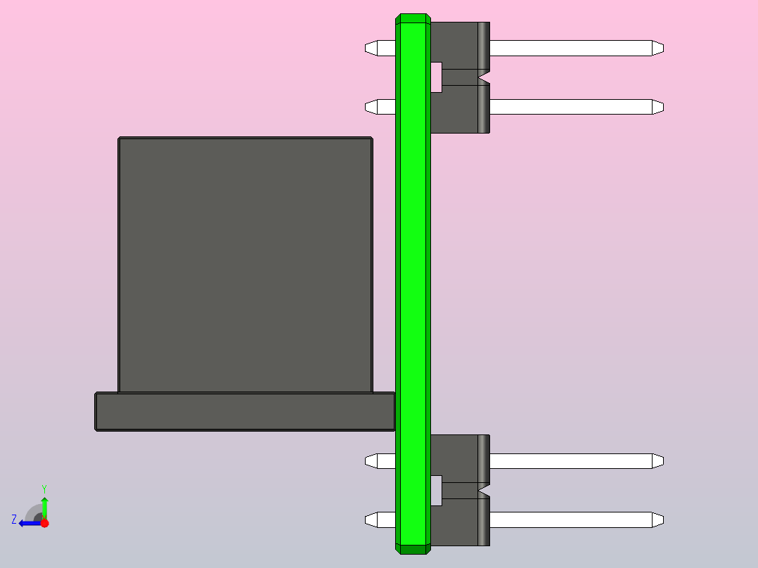 鼠标插座右视图