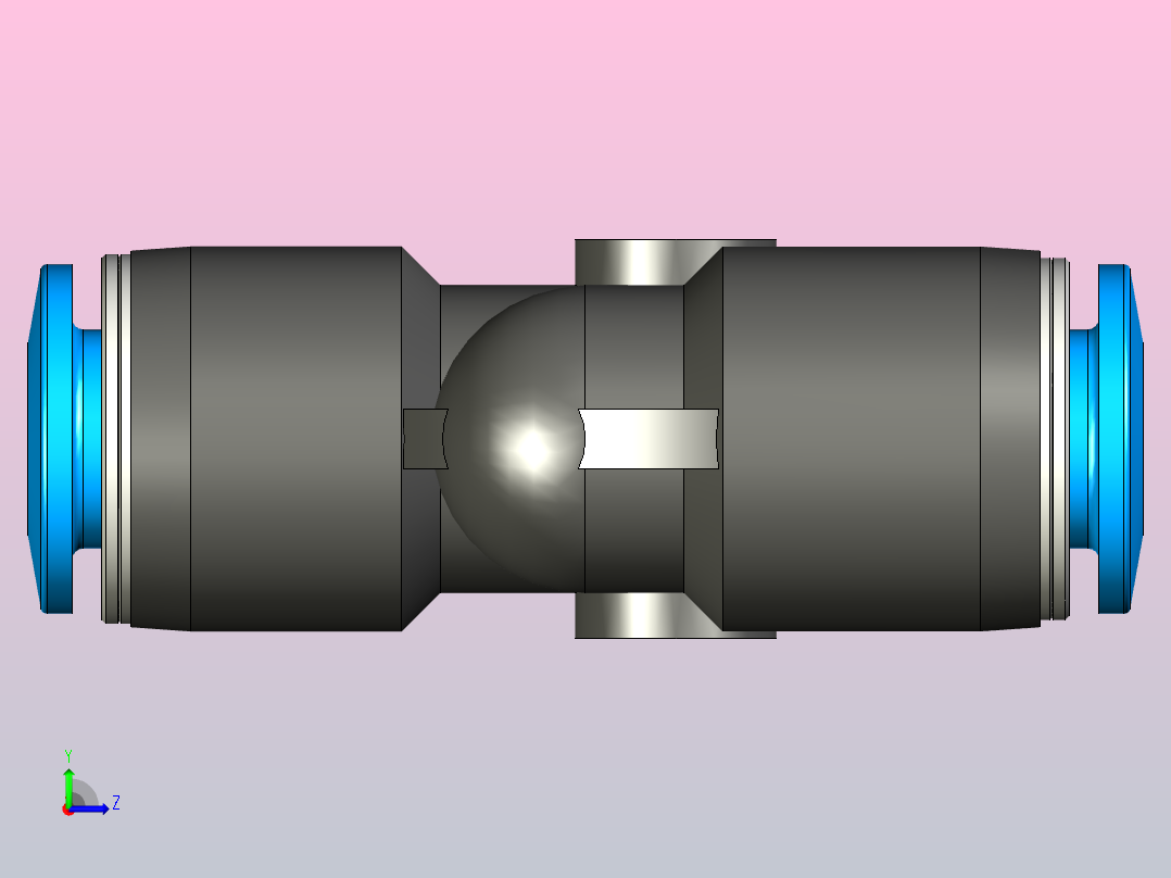 快插接头QSY-6左视图