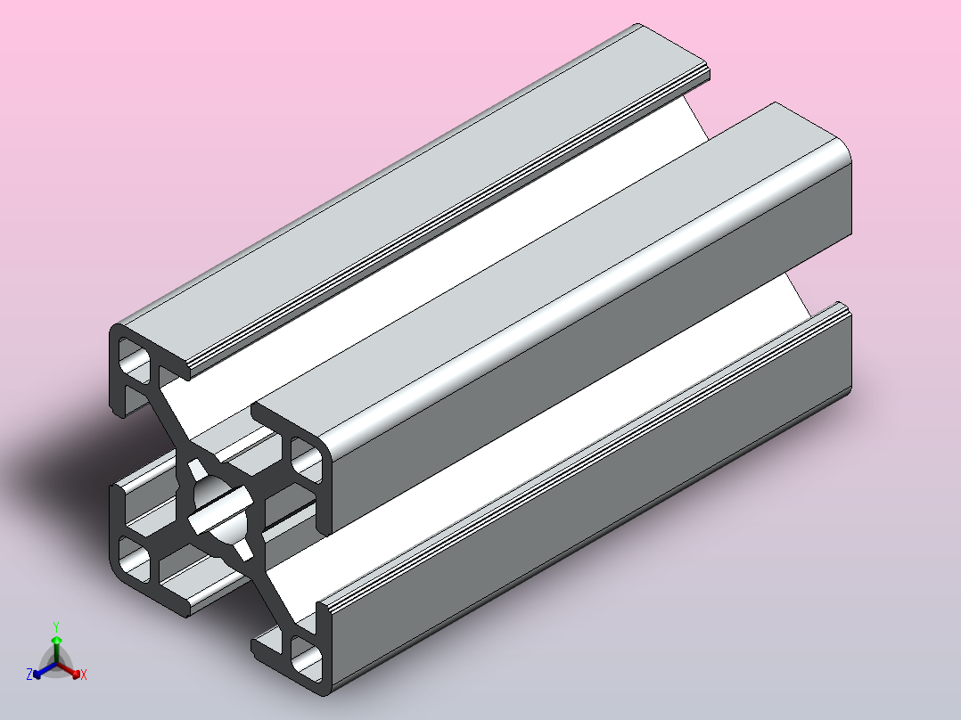 30X30 BR铝型材正等轴测图