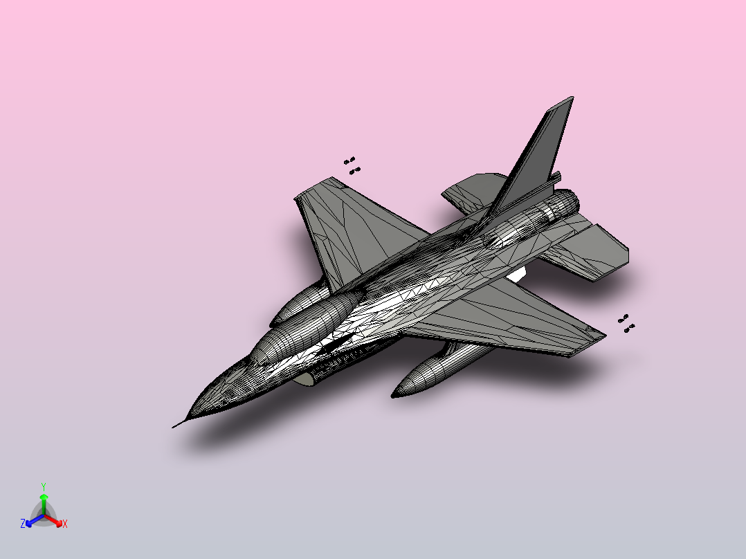 f-16-block-b-d-1飞机后视图