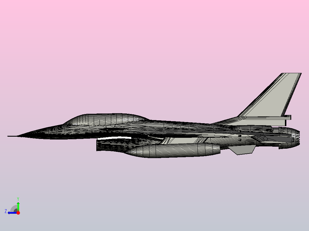 f-16-block-b-d-1飞机右视图