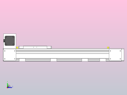 DMEB80-RUCR欧规同步带模组直线模组（电机右上折）[DMEB80-L20S350-DT400-C2U-RUCR]左视缩略图