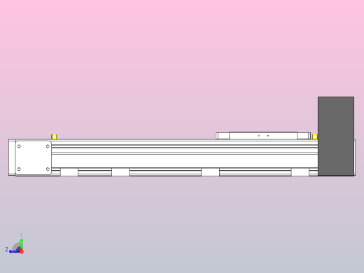 DMEB80-RUCR欧规同步带模组直线模组（电机右上折）[DMEB80-L20S350-DT400-C2U-RUCR]右视缩略图