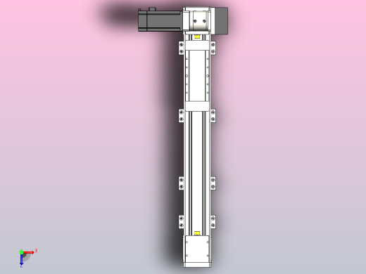 DMEB80-RUCR欧规同步带模组直线模组（电机右上折）[DMEB80-L20S350-DT400-C2U-RUCR]俯视缩略图