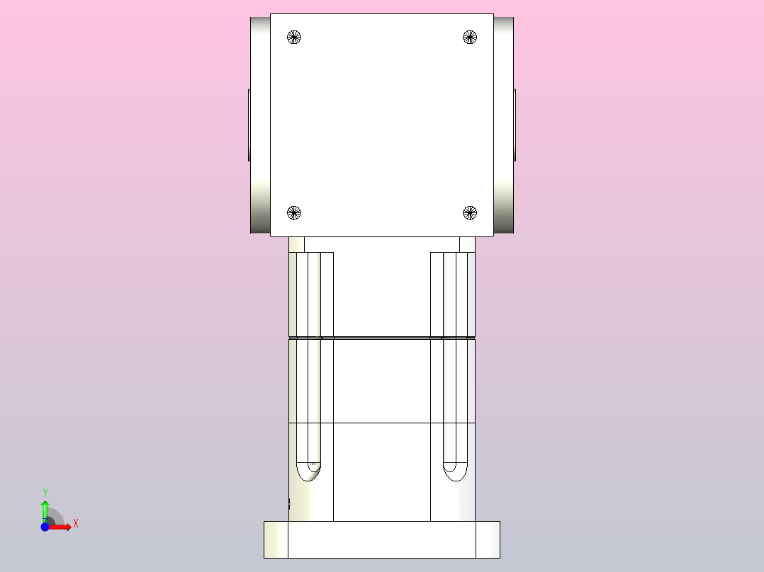 PW170双孔 PGH142-L2 35-114.3-200-M12换向器前视图