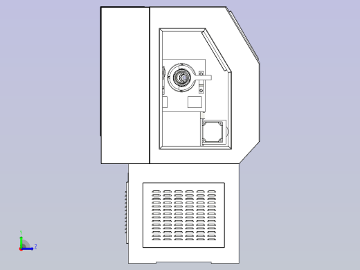 数控车床三维模型3D图纸左视缩略图