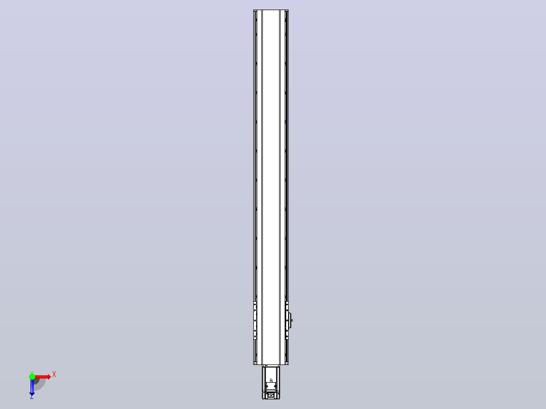 日规模组半封闭丝杆TPA-HNR-120D-1610C-L950-M-C-P40-N3俯视图