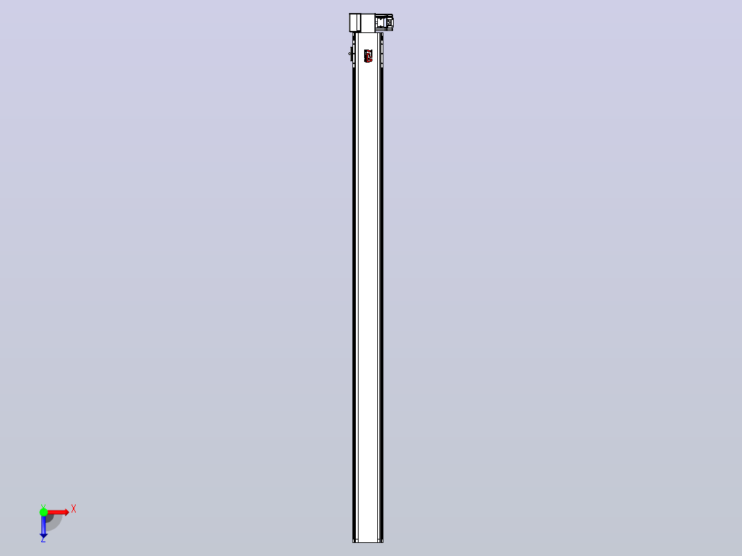 皮带直线轴半封闭可选导轨TPA-HNB-110D-90-L1650-RP-Y-P40-N3俯视图