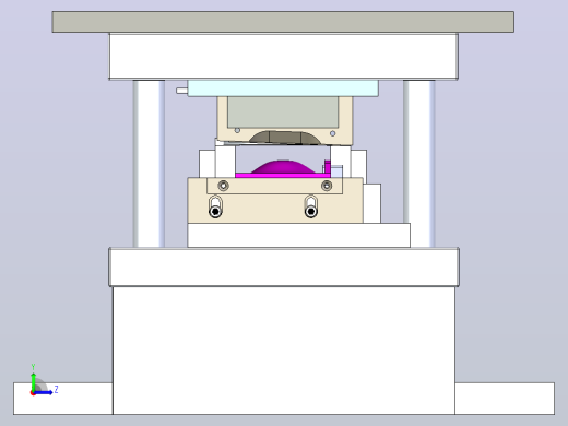 双工位成型模具two-position-forming-die-模型格式为 stp左视缩略图