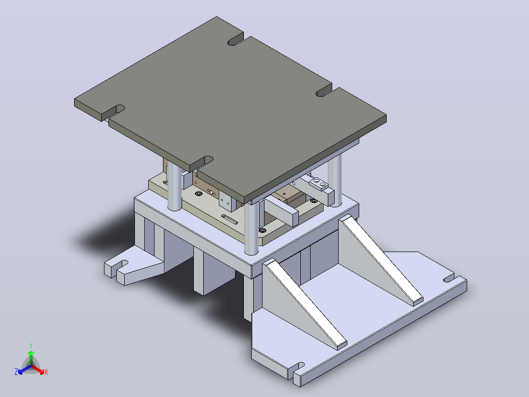 双工位成型模具two-position-forming-die-模型格式为 stp正等轴测图