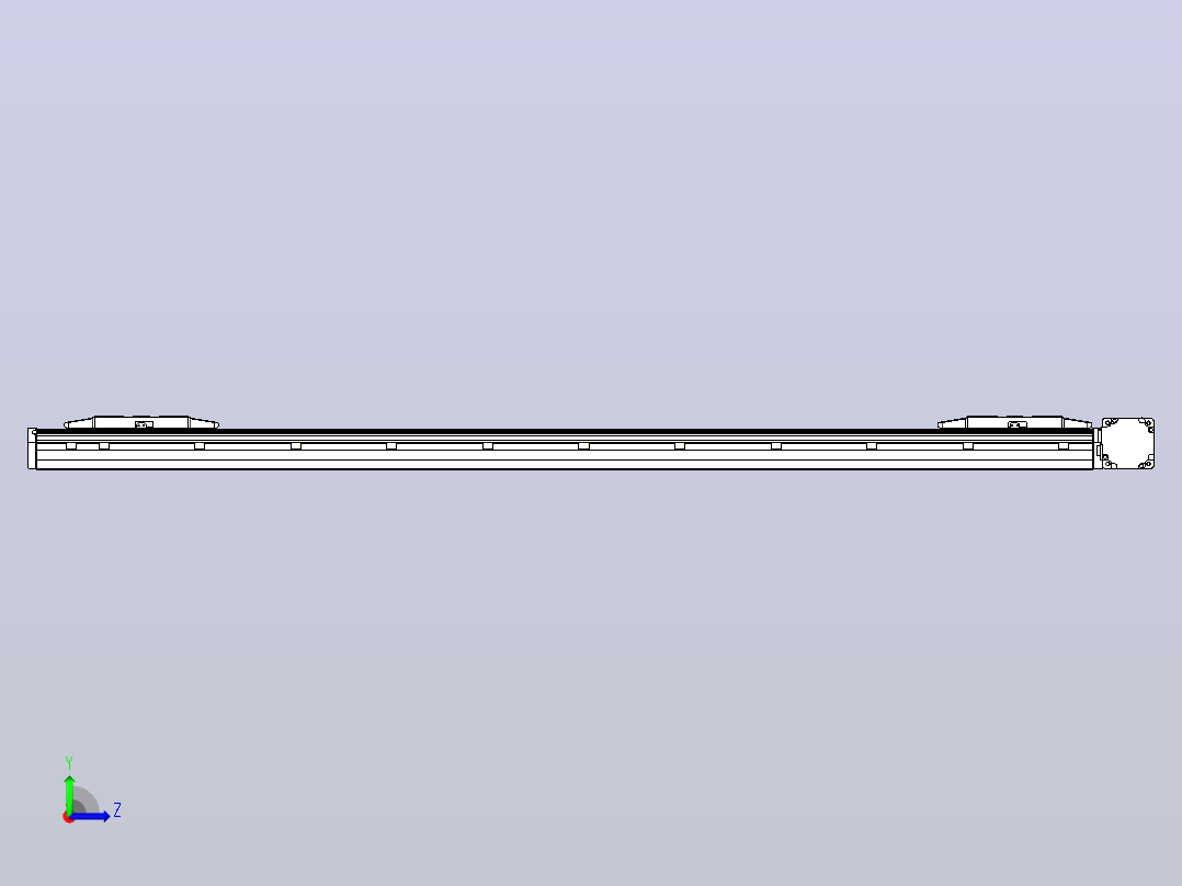皮带直线轴双滑块型TPA-GCBS-150-P80-L550-DR-M75-N3左视图