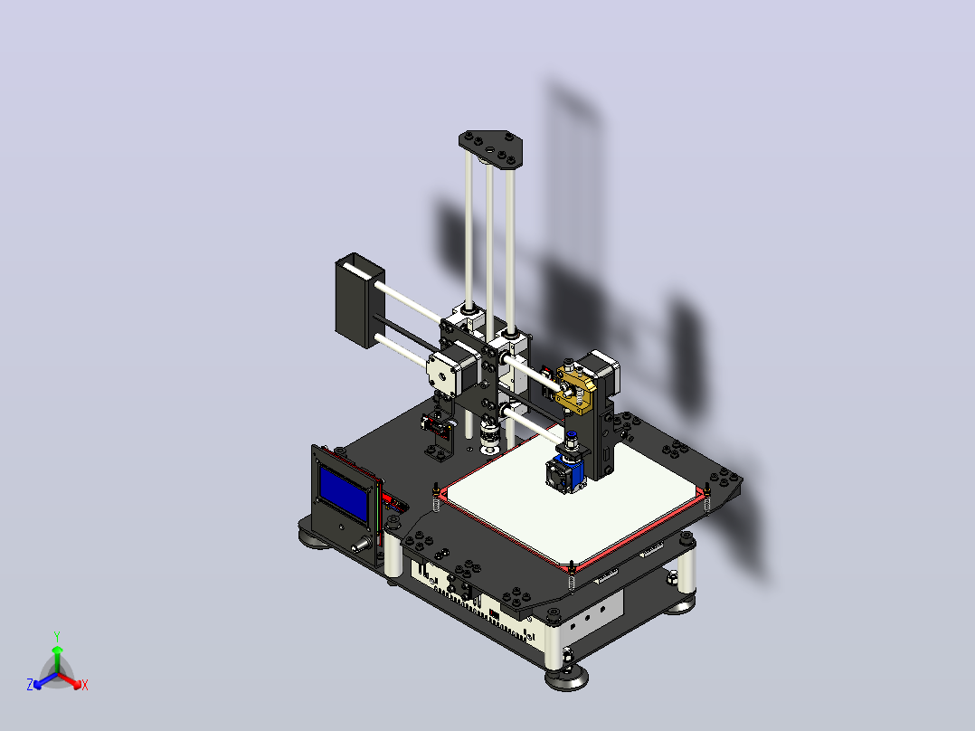 3D打印机正等轴测图