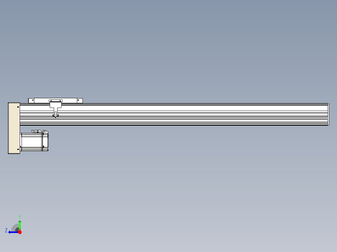 滚珠丝杠直线轴带导轨全封闭TPA-HCR-202D-2510C-L1050-MP-C-P75-N3右视图