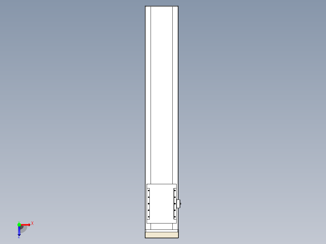 滚珠丝杠直线轴带导轨全封闭TPA-HCR-202D-2510C-L1050-MP-C-P75-N3俯视图