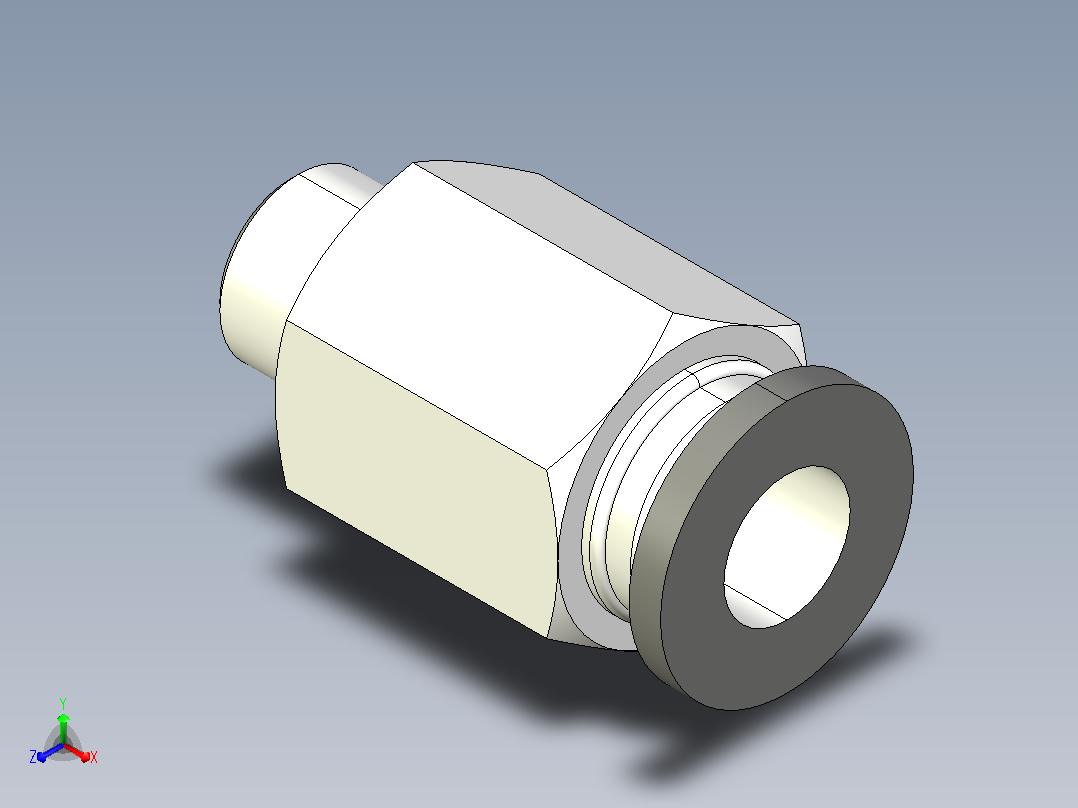 PC-C(Male Straihgt)塑体插入式管接头[013013105] (2)主视图