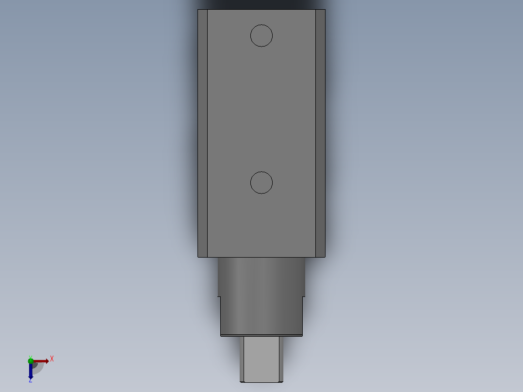 RSQ（φ16-φ20）扁柱型止动气缸[RSQB16-15DK]俯视图