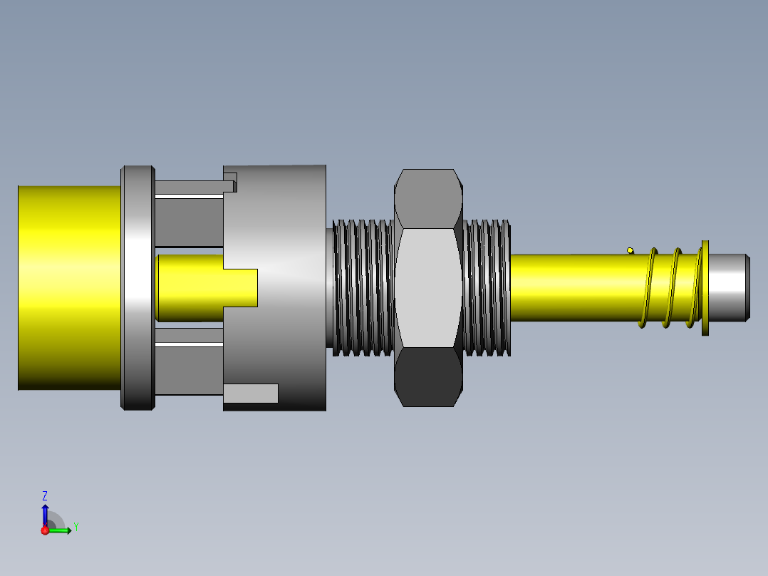 压块位置快速切换机构右视图