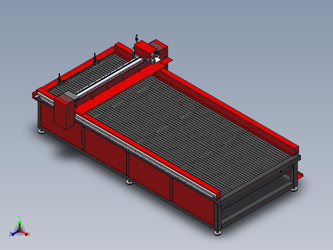 等离子切割机3D图纸 非标自动化设备3D图纸设计3D模型文件素材正等轴测图