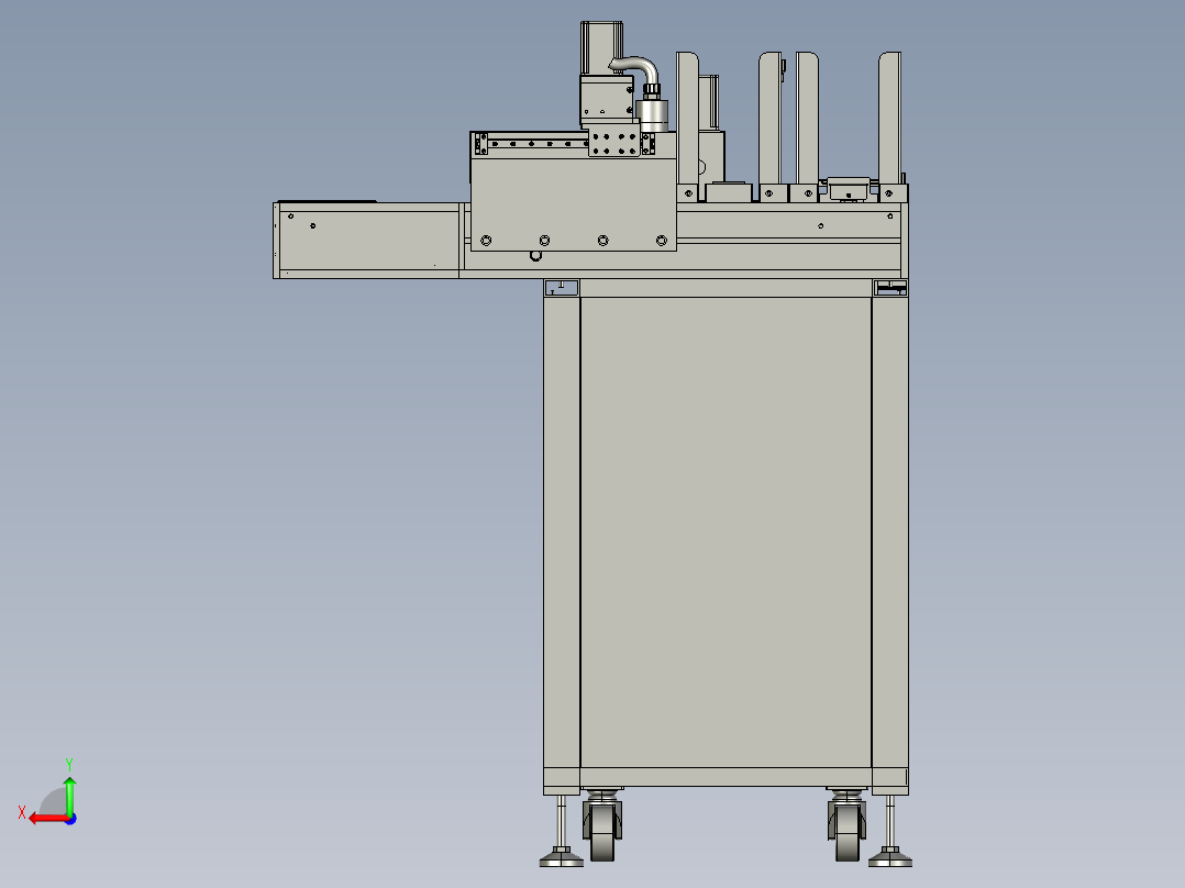 非标崔盘检测摆盘设备（摆盘机）3D模型后视图