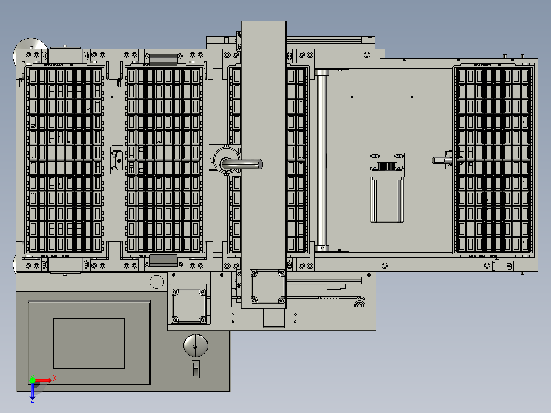 非标崔盘检测摆盘设备（摆盘机）3D模型俯视图