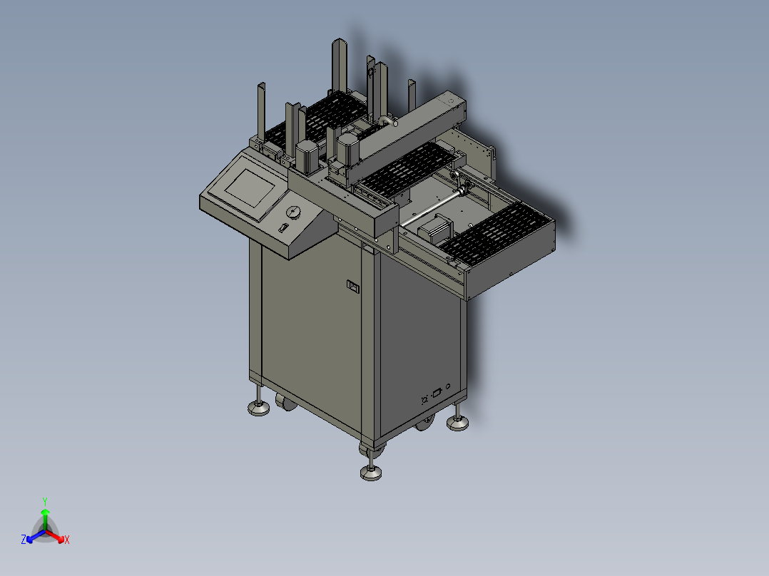 非标崔盘检测摆盘设备（摆盘机）3D模型正等轴测图