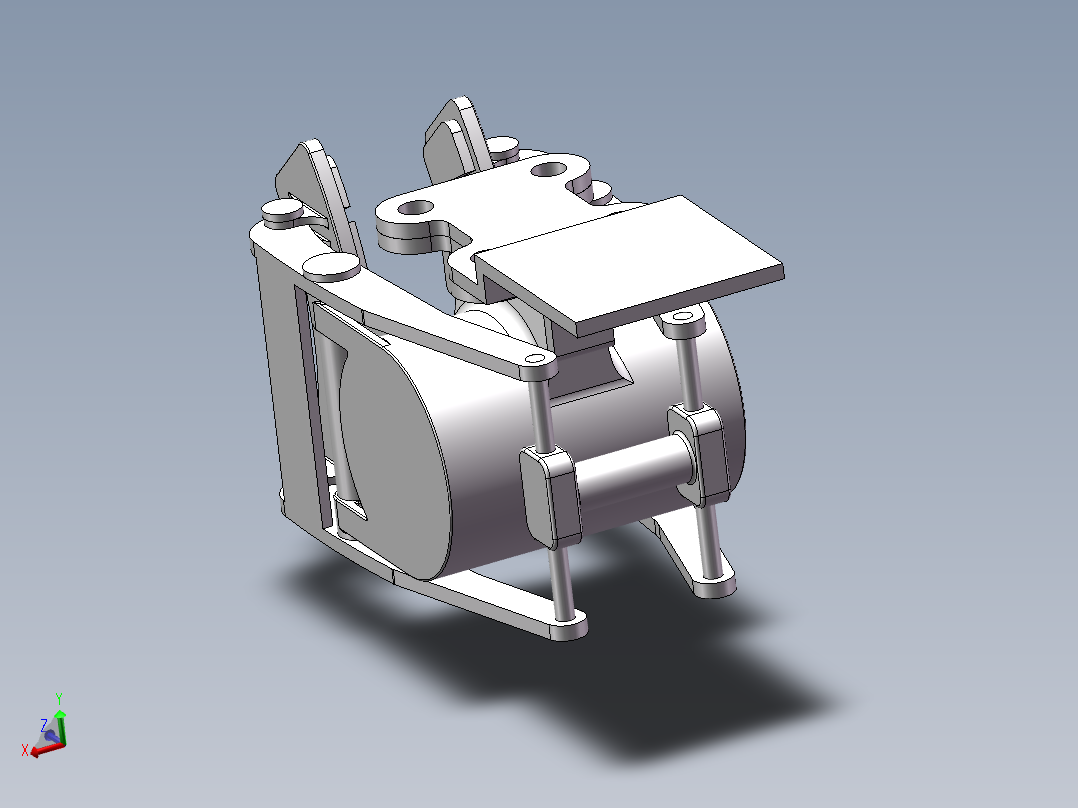 转向架制动器3d图纸 刹车制动夹钳SW设计图纸 刹车片制动器3d模型