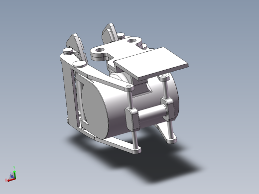 转向架制动器3d图纸 刹车制动夹钳SW设计图纸 刹车片制动器3d模型