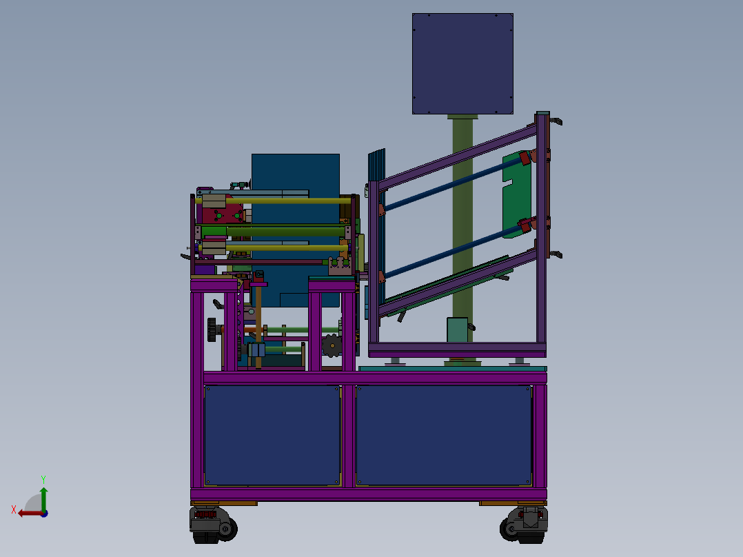 多种尺寸可调自动折纸盒后视图