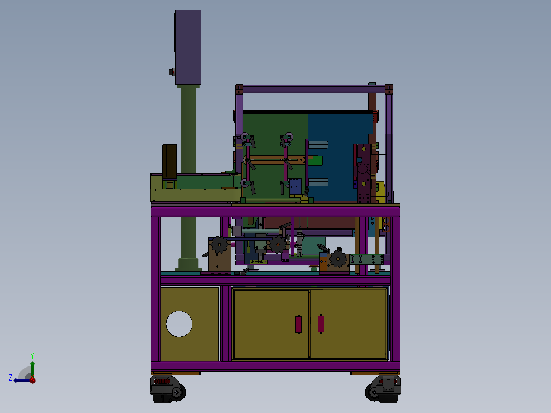 多种尺寸可调自动折纸盒右视图