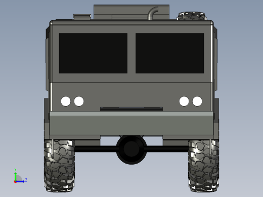 62-J用重型通用卡车 3d模型图纸左视缩略图