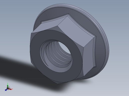 公制法兰螺母-FN M6x1.SLDPRT