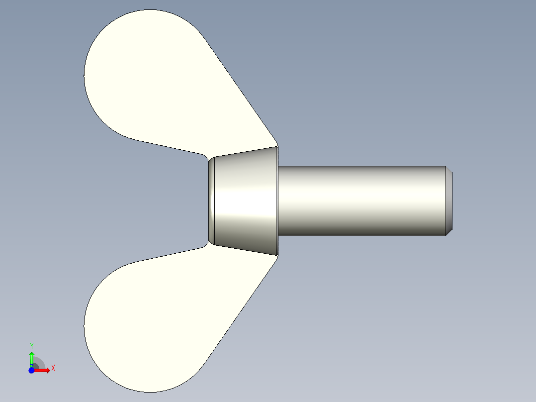 带耳螺钉-DIN_316_Wing_screws_12x1.75x30-24.7-19.5_65_4.9_33.5_12.stp前视图