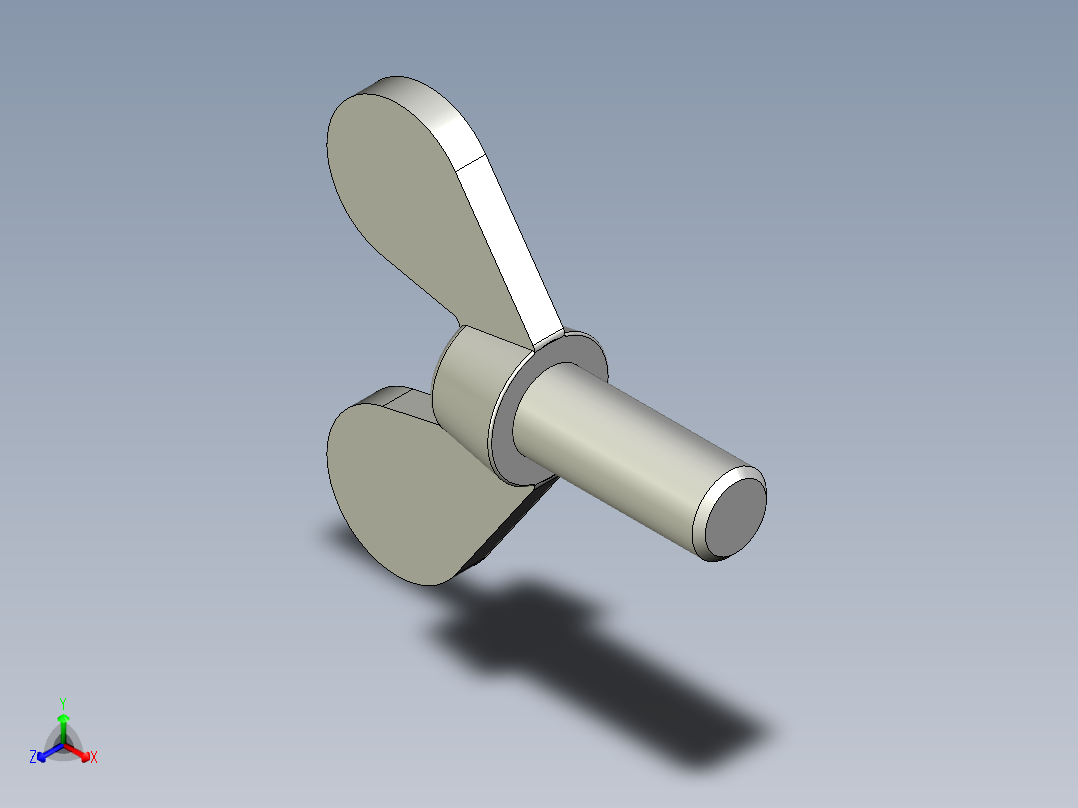 带耳螺钉-DIN_316_Wing_screws_12x1.75x30-24.7-19.5_65_4.9_33.5_12.stp正等轴测图