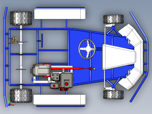 22-Go-kart LPU卡丁车模型3D图纸 CATIA设计 附STP IGS格式前视缩略图