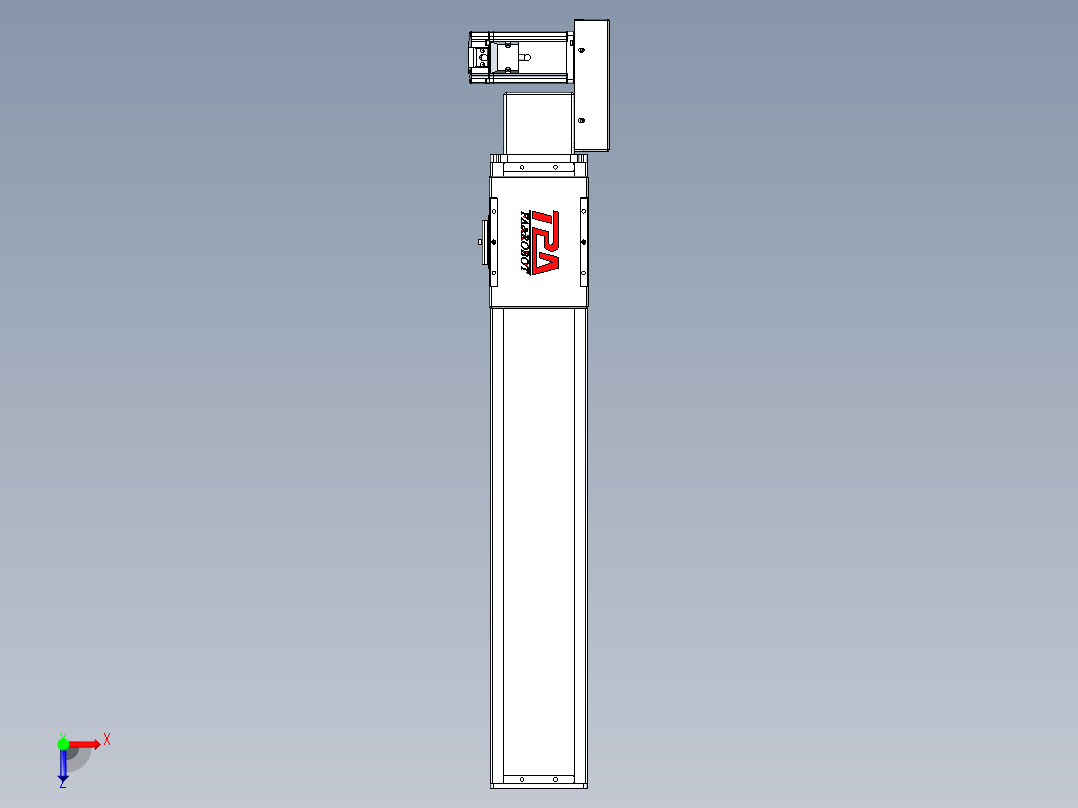 同步带全封闭直线模组TPA-HCB-110D-90-L500-ML-Y-P40-N3俯视图