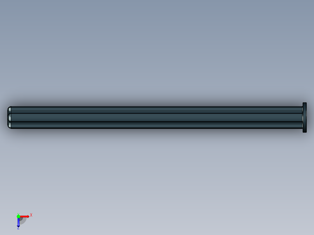 乐高机械组车桥-55013 Black Technic Axle 8 with Stop.STEP俯视图