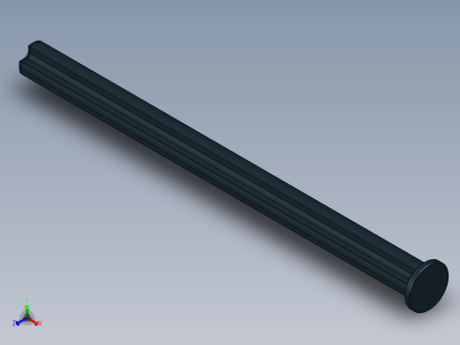 乐高机械组车桥-55013 Black Technic Axle 8 with Stop.STEP正等轴测缩略图