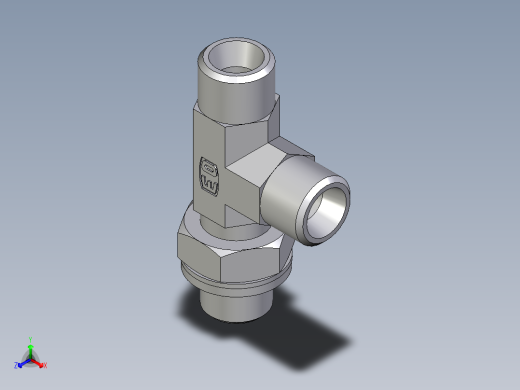 卡套式工业通用硬管接头EO_Adjustable_locknut_run_tee_LEE08LROMDCF