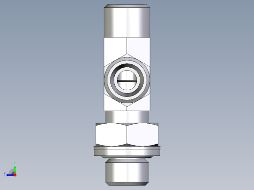 卡套式工业通用硬管接头EO_Adjustable_locknut_run_tee_LEE08LROMDCF右视缩略图