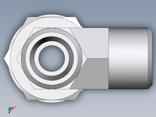 卡套式工业通用硬管接头EO_Adjustable_locknut_run_tee_LEE08LROMDCF俯视缩略图