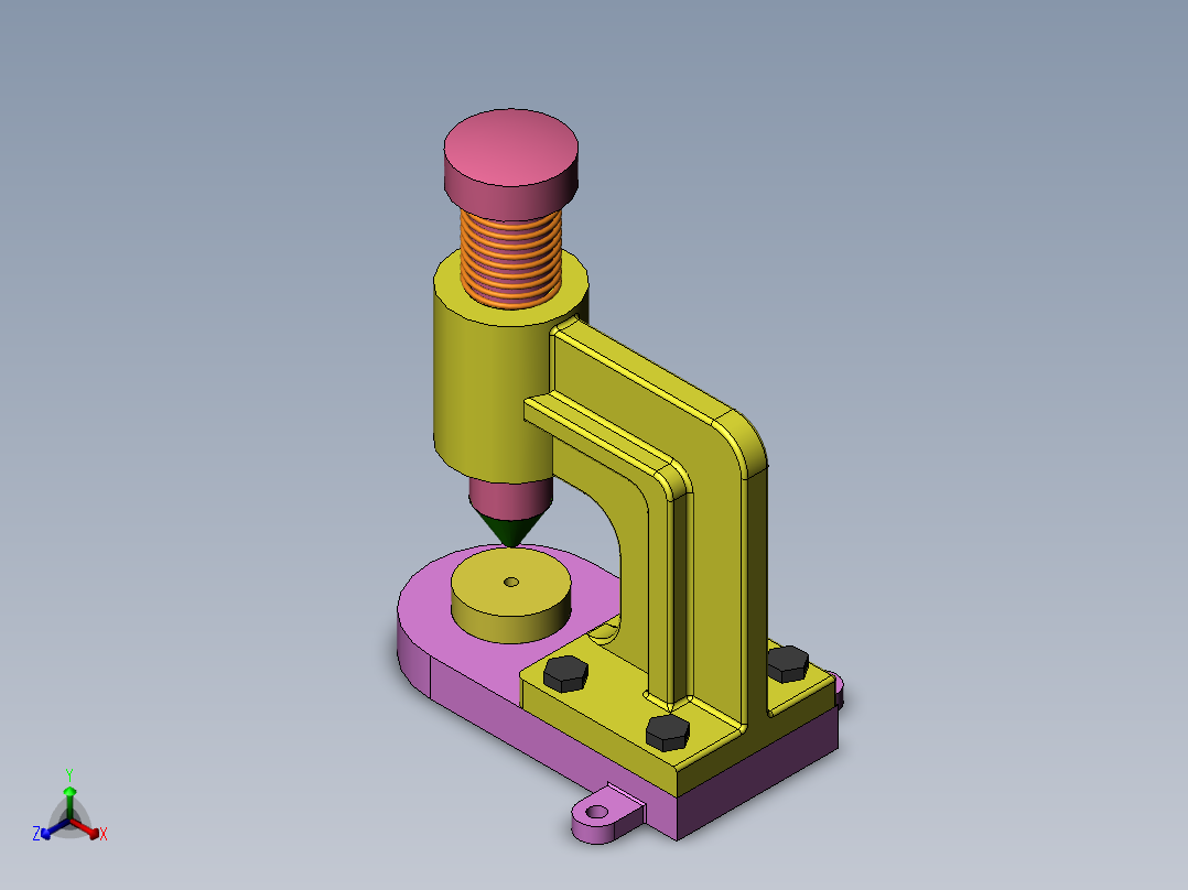 印章机正等轴测图