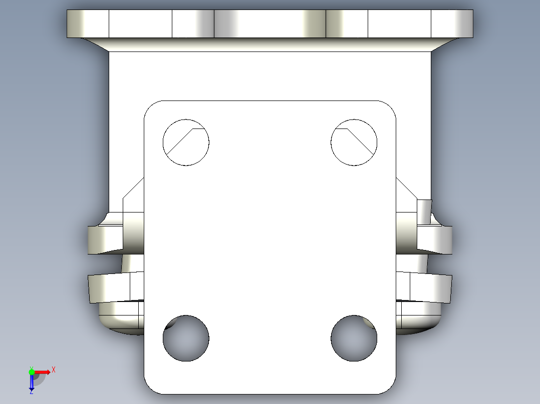基恩士OP-42347_back-mount_kc图纸模型俯视图