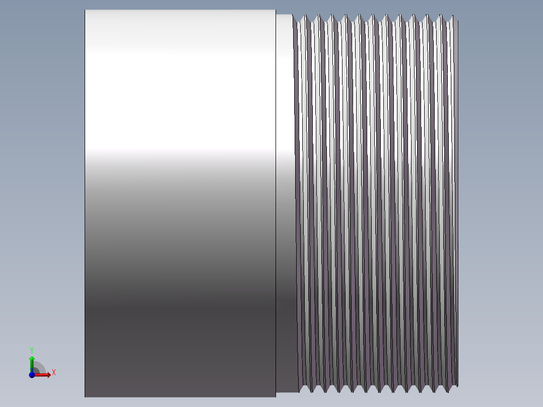 丝头-单外丝 DN50前视图