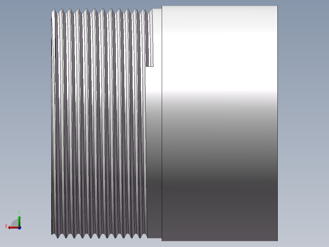 丝头-单外丝 DN50后视图