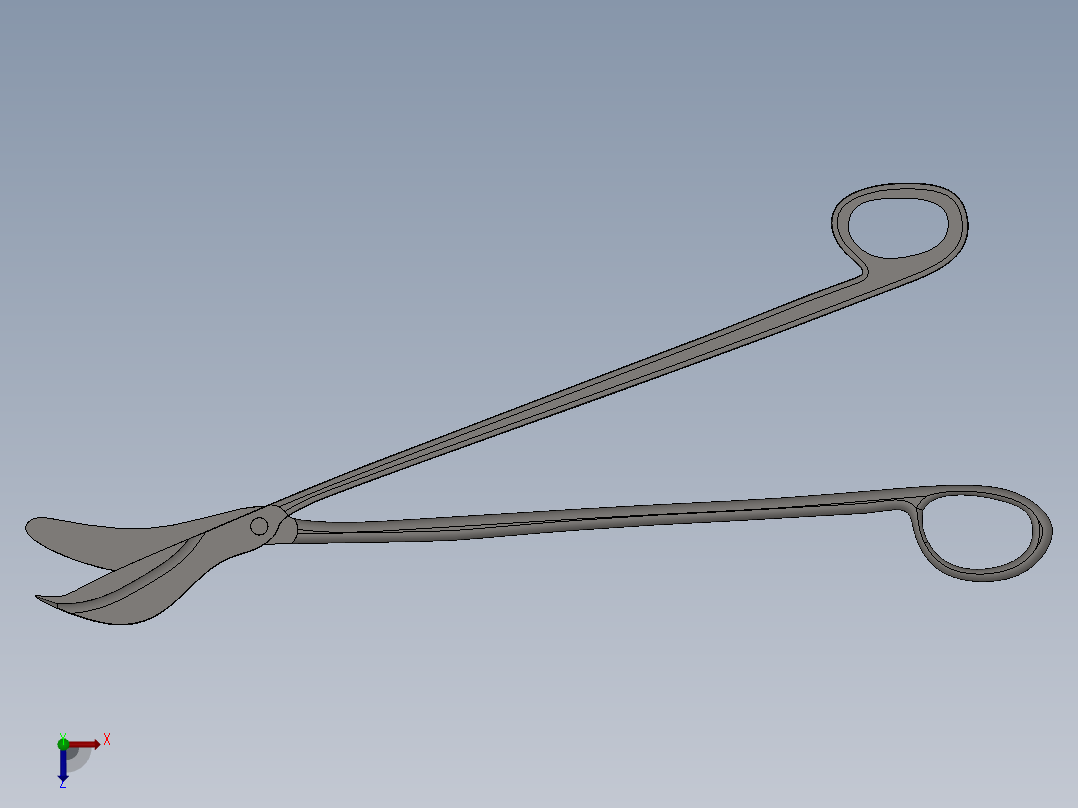 手术剪刀俯视图